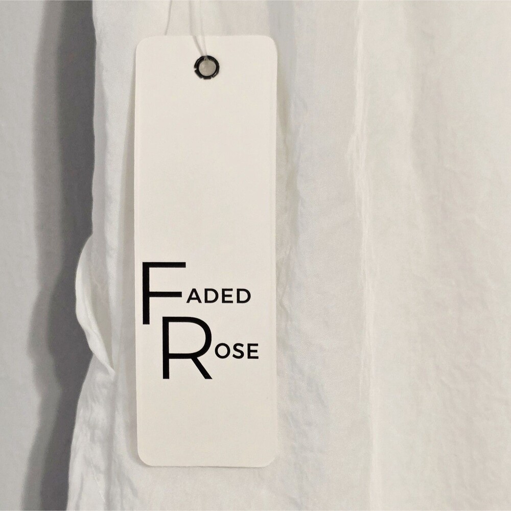 New Faded Rose Nylon Cargo Pants Parachute Style Women's Size XL Cordlock White - Picture 8 of 11